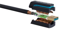 clicktronic 70128 USB-A Apa - Mini USB-B Apa 2.0 Adat és Töltő Kábel - 3 m, Szürke