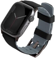 Uniq Linus Airosoft Apple Watch S1-7 Szilikon Szíj - 42/44/45 mm, Fekete (UNIQ730)
