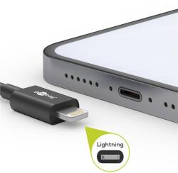 Goobay 39444 USB-C Apa 2.0 - Lightning Apa Adat és Töltőkábel - 0.5 m, Fehér (39444)