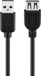 Goobay 93321 USB-A Apa - USB-A Anya 2.0 Hosszabbító Kábel - 2 m, Fekete