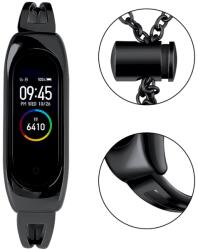 Fusion Metal Bracelet Xiaomi Mi Band 3/4/5/6 Fém Szíj - Fekete (FUS-RM-MI5-BK)