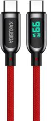 KAKU Kakusiga KSC-599 USB Type-C Apa - USB Type-C Apa Adat és Töltő Kábel - 1.2 m, Piros (KSC599UCRD)