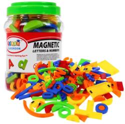 Inlea4Fun Litere și numere magnetice colorate - 128 buc - Inlea4Fun (RA-ZKP.1152A)