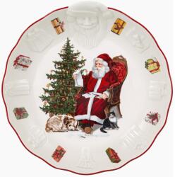 Villeroy and Boch V&B Toy's Fantasy domború süteményes tál 24, 5cm, Télapó kívánságlistával (14-8332-3614)