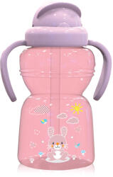 Lorelli Спортна бутилка с дръжки Lorelli - Animals, 325 ml, Blush Pink (10200770002)