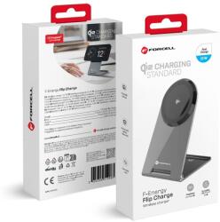 Forcell F-ENERGY Flip Charge Qi2 15W vezeték nélküli töltő kompatibilis MagSafe-val ezüst