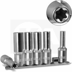 Ellient Tools Dugókulcs - crowafej klt. 1/2", belső E-Torx E10-E20 hosszú 6 db-os (SW1413)
