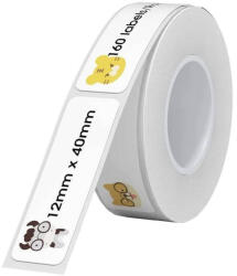 NIIMBOT Termikus címkék Niimbot matricák 12x40 mm, 160 db (T12*40-160 ZOO)