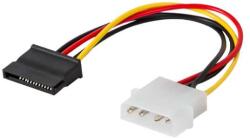 SAVIO AK-10 Molex 4 Pin apa - SATA 15 Pin anya Tápegység kábel 0.18m - Fekete/Sárga/Piros (AK-10)