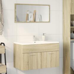 vidaXL sonoma tölgy színű szerelt fa mosdószekrény 80 x 38, 5 x 46 cm (856209)