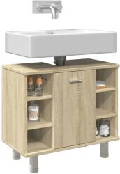 vidaXL sonoma-tölgy színű szerelt fa fürdőszobaszekrény 60x32x53, 5 cm (856142)