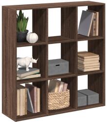 vidaXL barna tölgy szerelt fa elválasztó könyvespolc 102x29x103, 5 cm (858045) - vidaxl