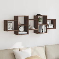 vidaXL barna tölgy színű szerelt fa fali polc 129 x 18 x 42 cm (853224) - vidaxl