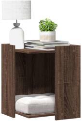 vidaXL barna tölgy színű szerelt fa macskaalomdoboz 42 x 42 x 51 cm (857748) - vidaxl