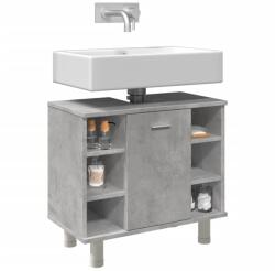 vidaXL betonszürke szerelt fa fürdőszobaszekrény 60 x 32 x 53, 5 cm (856143)
