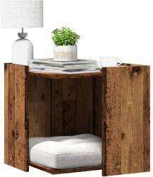 vidaXL antik fa színű szerelt fa macskaalomdoboz 53 x 53 x 51 cm (857758) - vidaxl