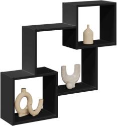 vidaXL fekete szerelt fa faliszekrény 78 x 18 x 71 cm (854806) - vidaxl