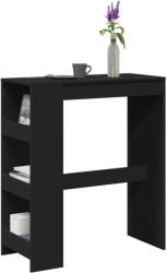 vidaXL fekete szerelt fa tárolórekeszes bárasztal 90 x 40 x 103, 5 cm (854374) - vidaxl