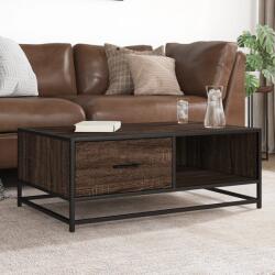 vidaXL barna tölgy színű szerelt fa és fém dohányzóasztal 90x57x35 cm (848758)