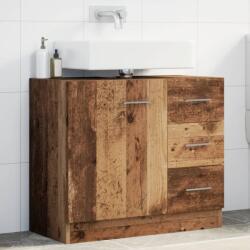 vidaXL antik fa színű szerelt fa mosdószekrény 63 x 30 x 54 cm (858323) - vidaxl