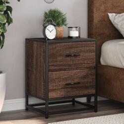 vidaXL 2 db barna tölgyszínű szerelt fa éjjeliszekrény 40x31x50 cm (848683)