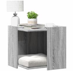 vidaXL szürke sonoma színű szerelt fa macskaalomdoboz 53 x 53 x 51 cm (857756) - vidaxl