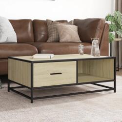 vidaXL sonoma tölgy szerelt fa és fém dohányzóasztal 90 x 57 x 35 cm (848755) - vidaxl