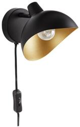 Nova Luce GETI fali lámpa, fekete, E14 foglalattal, max. 1x5W, 9555806 (9555806)