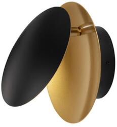 Nova Luce SHELL fali lámpa, fekete, 3000K melegfehér, beépített LED, 1x7W, 101 lm, 9695247 (9695247)
