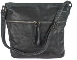 Feng Da Két részes díszvarrásos fekete műbőr női oldaltáska Feng da (f 3052 black)