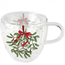 PPD Mistletoe with bow white duplafalú borosilicate üvegcsésze 0, 25L (34418860)