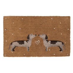 Clayre & Eef Lábtörlő 75x45cm, kókusz-PVC, Dachshund (DHLMC)
