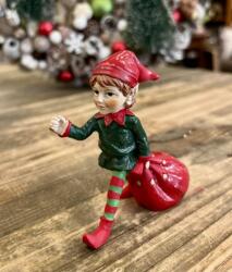 Kreativ Karácsonyi figura elf zsákkal I