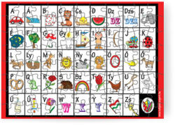 Tulipán Csoport 88 db - os puzzle: Képes Magyar iskolai A B C