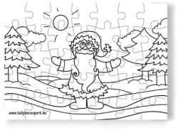 Tulipán Csoport 35 db - os puzzle: Télapó - Kiszínezhető kirakó