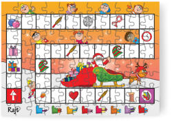 Tulipán Csoport 88 db - os puzzle: Kettő az egyben! Télapós kirakó + társasjáték!