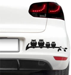 4 Decor Sticker auto - Familie de bufnite