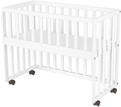 Hubners Patut copii din lemn co-sleeper Hubners Matei 94x46 cm alb (PCSHMAL) - kidiko