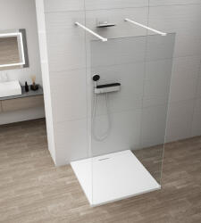 POLYSAN ESCA szabadon álló Walk-in zuhanyfal átlátszó üveggel 1000x2100 mm, matt fehér ES1010-07 (ES1010-07)