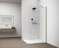 POLYSAN ESCA Walk-in zuhanyfal átlátszó üveggel 110x210 cm, matt arany ES1011-04 (ES1011-04)