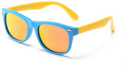 Techsuit Ochelari de soare Ochelari de Soare pentru Copii cu Protectie UV - Techsuit (D802) - Blue / Yellow / Orange (KF2326978) - vexio