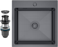 Erga HD, 1 kamrás acél mosogató 460x450x210 mm, grafit, ERG-MLS-HD4645B (ERG-MLS-HD4645B)