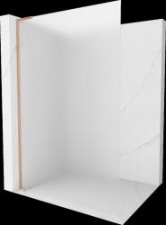 Mexen Kioto L, Walk-In zuhany paraván 90 x 200 cm, 8 mm matt üveg, réz matt profil, 800-090-103-65-30 (800-090-103-65-30)