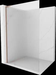 Mexen Kioto L, Walk-In zuhany paraván 90 x 200 cm, 8 mm-es üveg bordás mintával, réz matt profil, 800-090-103-65-09 (800-090-103-65-09)