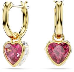 Swarovski Cercei romantici placați cu aur 2 în 1 Inimă Chroma 5684760
