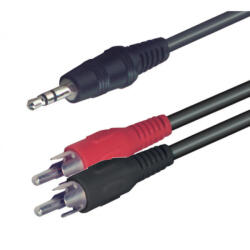 Somogyi Elektronic 3, 5 sztereó dugó - 2 RCA dugó 1, 5m (A 49X)