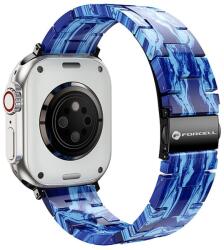 Forcell F-DESIGN FA04 márvány mintás gyanta szíj az APPLE Watch 42 / 44 / 45 / 49 mm zöld