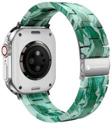 Forcell F-DESIGN FA04 márvány textúrájú gyantaszíj APPLE Watch 38 / 40 / 41 mm-hez kék