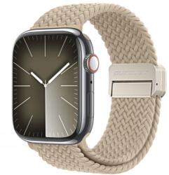 DUX DUCIS Mixture Pro nyújtható fonott szíj Apple Watch 38 / 40 / 41 mm-hez világos beige