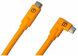 Tether Tools USB Type-C Apa - USB Type-C Apa Adatkábel 90° Csatlakozó - 9.4 m, Narancssárga